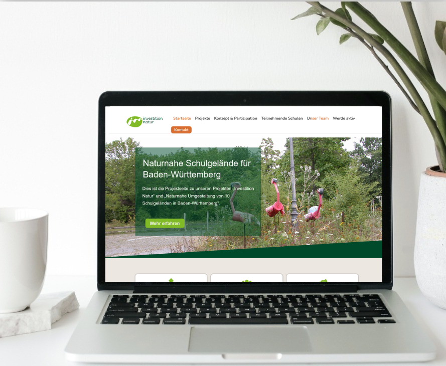 Mockup Websites INvestition Natur